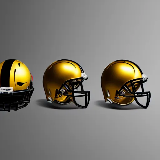 Image similar to black and gold American football, studio lighting, advertising photography