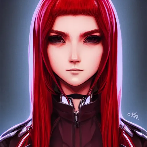 Image similar to crimson blader, beautiful, detailed symmetrical close up portrait, intricate complexity, in the style of artgerm and ilya kuvshinov, cel shaded