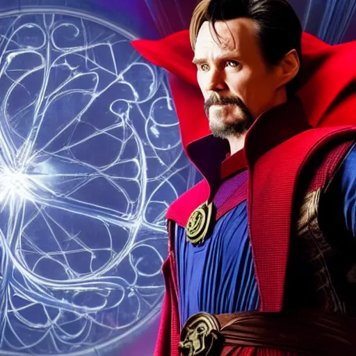 Image similar to Film still of Jim Carrey as Doctor Strange