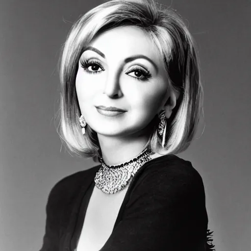 Prompt: a portrait photo of young googoosh