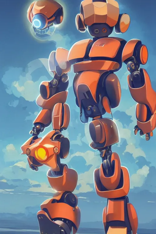 Image similar to metabots medabots medarotto medarot robot minimalist comics, behance hd by jesper ejsing, by rhads, makoto shinkai and lois van baarle, ilya kuvshinov, rossdraws global illumination ray tracing hdr radiating a glowing aura