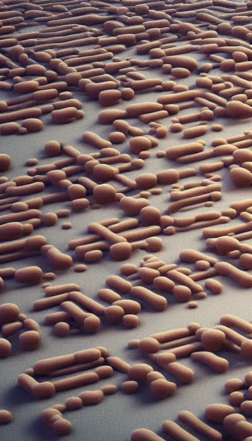 Image similar to a dystopian landscape made of hotdogs, Octane Render, cinematic