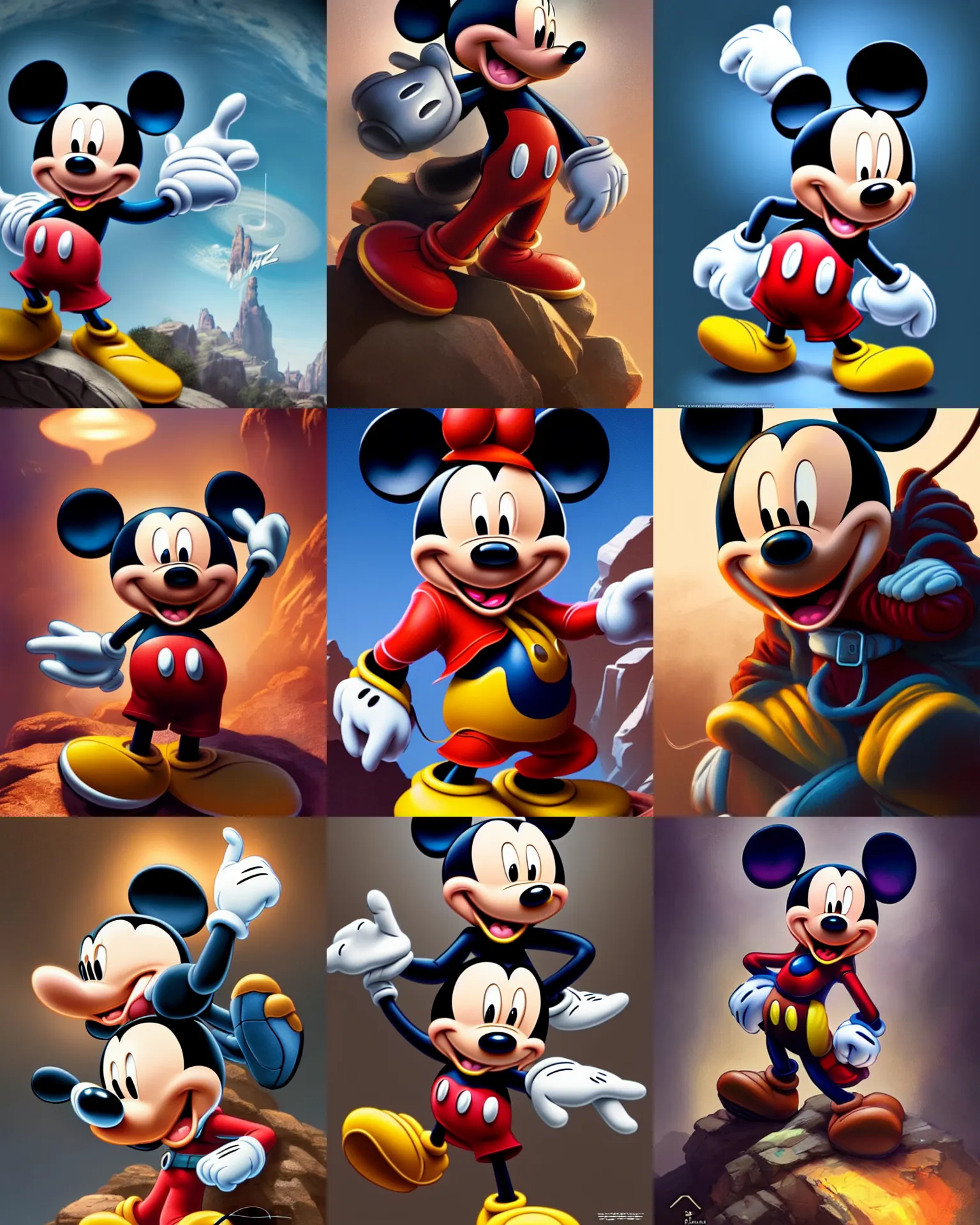 Prompt: mickey mouse as an apex legends character digital illustration portrait design by, mark brooks and brad kunkle detailed, gorgeous lighting, wide angle action dynamic portrait