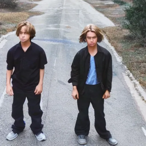 Prompt: the sprouse twins on fbi's most wanted lost