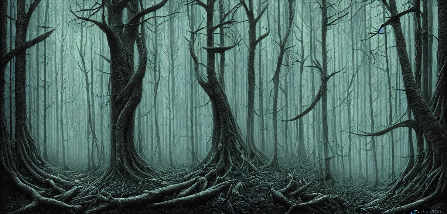 Image similar to dark forest by ferez andrew