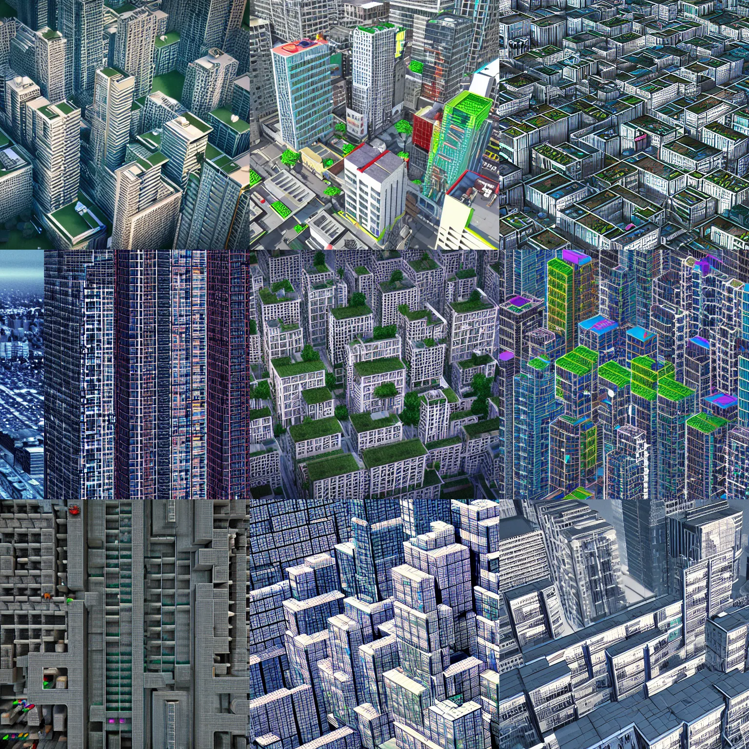 Prompt: city birds eye view, tetris, realistic octane render