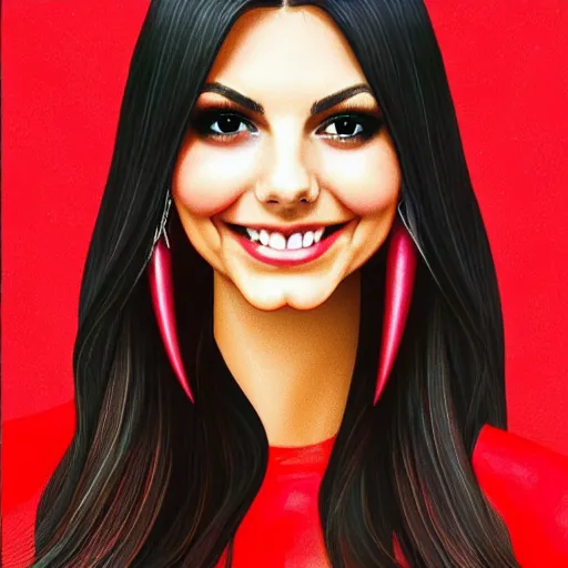 Image similar to victoria justice morphs into a bell pepper by 5 randomly selected famous illustrators. vastly enriched image quality. lucidly vivid. iridescentally detailed. extremely elegant and beautiful.