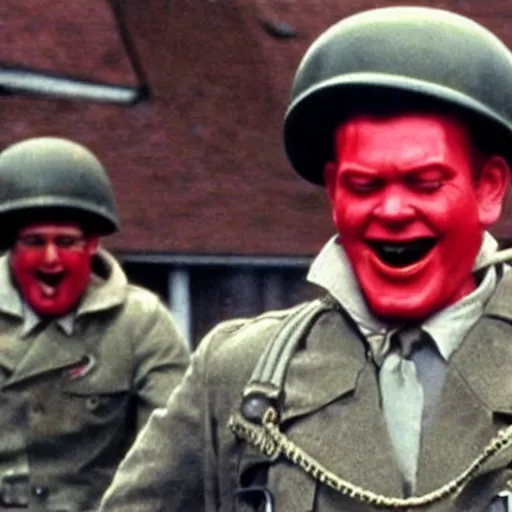 Image similar to Ronald McDonald in Saving Private Ryan