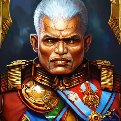 Prompt: Portrait of narendra moodi as the emperor of humanity from warhammer 40k made by stanly artgerm lau, wlop, rossdraws, james jean, andrei riabovitchev ,marc simonetti