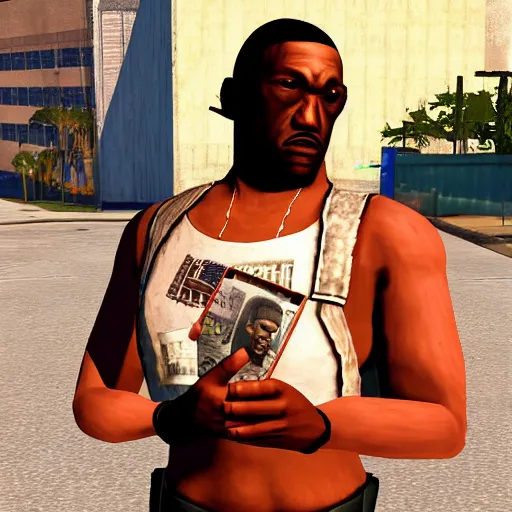 Image similar to officer tenpenny from gta san andreas, real life high quality photograph