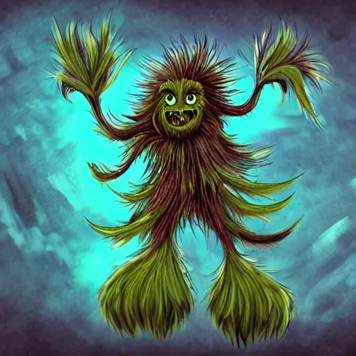 Prompt: A humanoid thistle monster, highly detailed, digital art, sharp focus, trending on art station, artichoke, anime art style