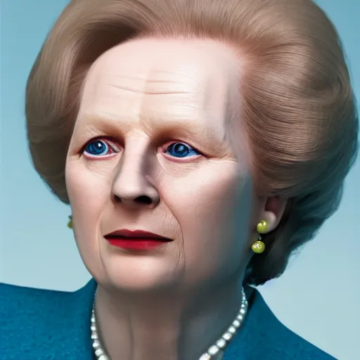 Image similar to limmy brian limond as maggie thatcher, realistic, wide shot, sunny lighting, octane render, hyper realistic, high quality, highly detailed, hd, beautiful, cinematic, 8 k, unreal engine, facial accuracy,