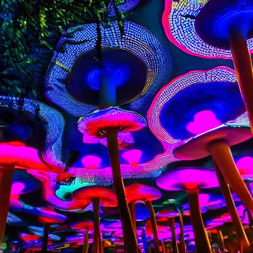 Prompt: tripping on Psychedelic Mushrooms in Las Vegas