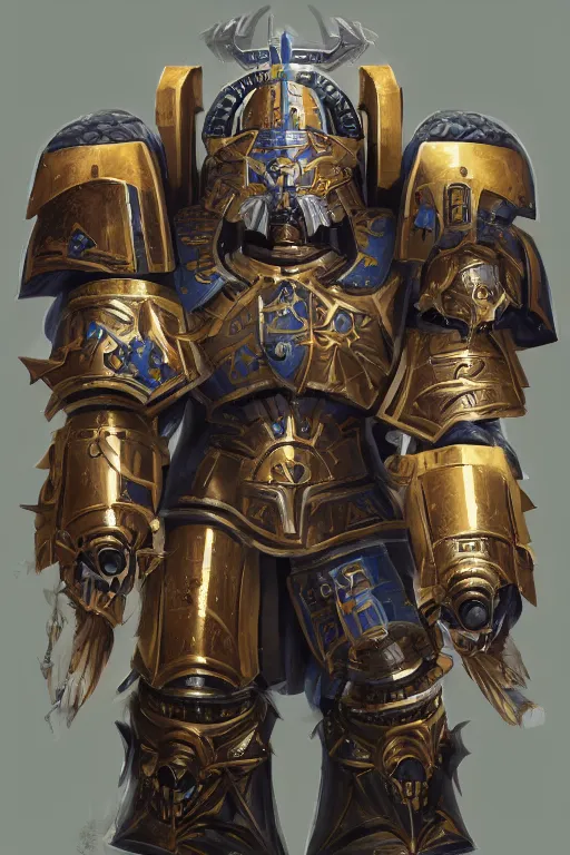 Image similar to armor portrait heros warhammer 4 0 k horus heresy fanart - the primarchs emperor by johannes helgeson animated with vfx concept artist & illustrator global illumination ray tracing hdr fanart arstation zbrush central hardmesh 8 k octane renderer comics stylized