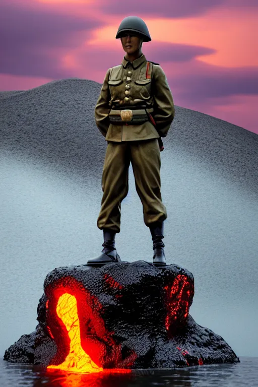 Prompt: japan world war soldier swimming on lava mountain, photorealistic, smooth, aesthetic lighting, baroque object, hyperdetailed, pullitzer winning, photo by : canon eos 5 d mark iv, versatile, lens interoperability, autofocus, 4 k uhd video capture at 3 0 fps, 8 k time - lapse functions, by karah mew and adnan abidi