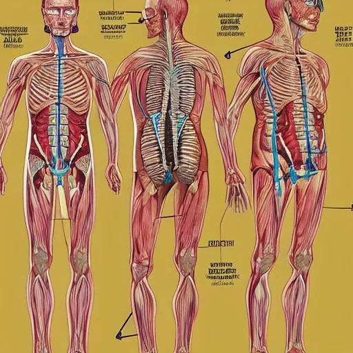 Image similar to “anatomy chart of a fall guys character”