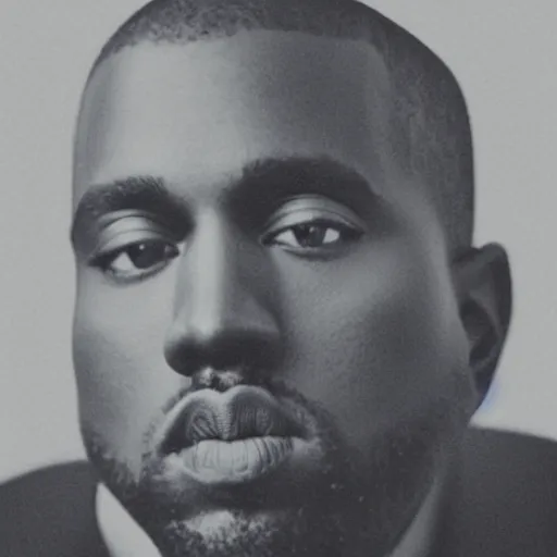 Image similar to a black and white photo of kanye west in 1920