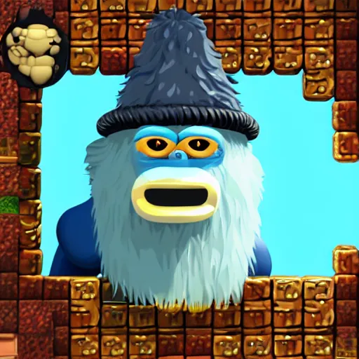 Prompt: yeti king from spelunky 2, 8 k, high definition