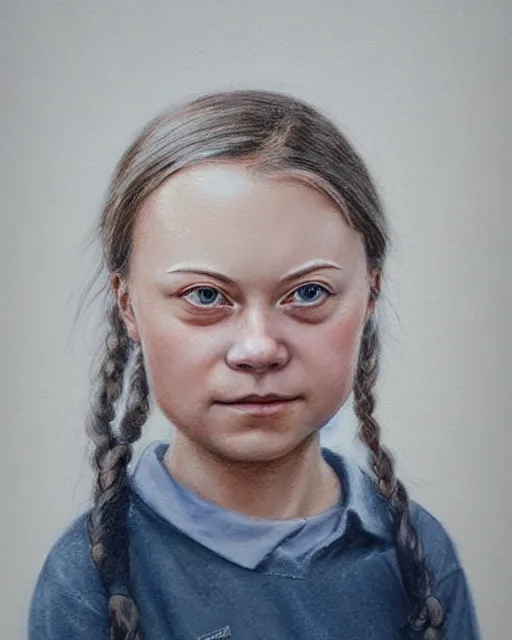 Prompt: portrait of greta thunberg painted by Nicoletta Ceccoli, detailed, award winning, digital painting, artstation, concept art, smooth, sharp focus, illustration,