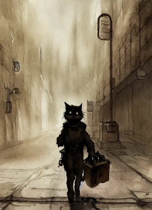 Prompt: portrait, depressed scruffy kitten wanders a scary sewer, watercolor, dramatic lighting, cinematic, establishing shot, extremely high detail, foto realistic, cinematic lighting, pen and ink, intricate line drawings, by Yoshitaka Amano, Ruan Jia, Kentaro Miura, Artgerm, post processed, concept art, artstation, matte painting, style by eddie mendoza, raphael lacoste, alex ross