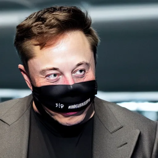 Image similar to elastic mask of elon musk