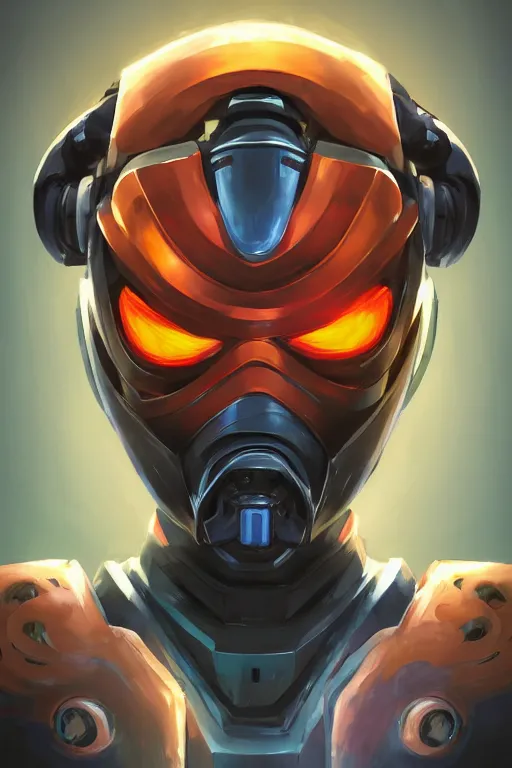 Image similar to epic mask helmet robot ninja portrait stylized as fornite style game design fanart by concept artist gervasio canda, behance hd by jesper ejsing, by rhads, makoto shinkai and lois van baarle, ilya kuvshinov, rossdraws global illumination radiating a glowing aura global illumination ray tracing hdr render in unreal engine 5