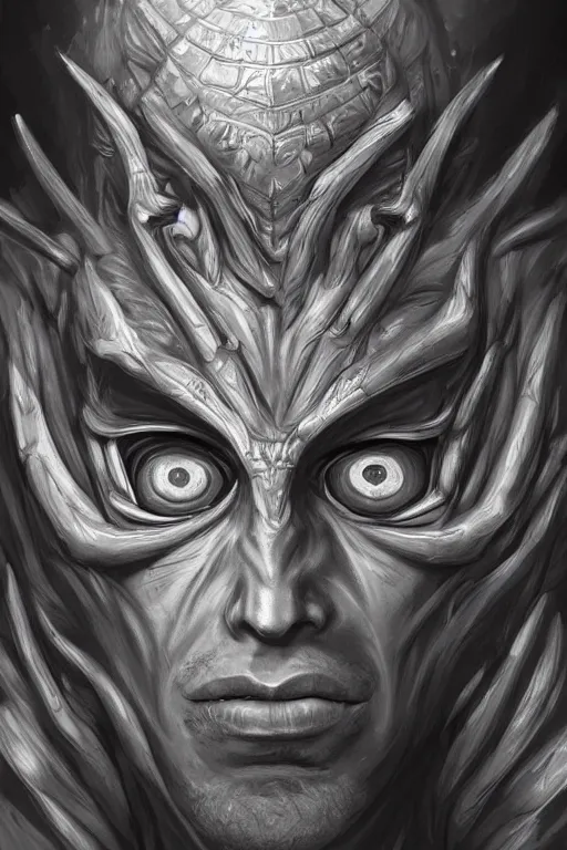 Image similar to portrait of man with seven eyes | digital painting | highly detailed | artgerm