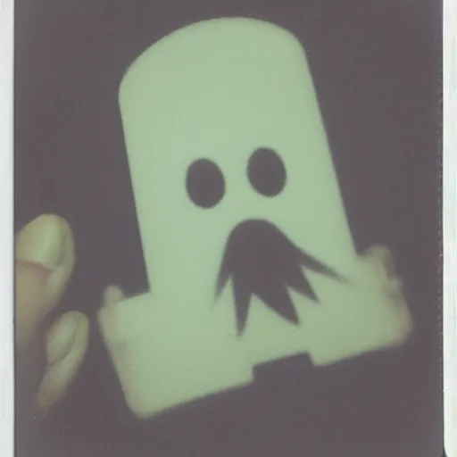 Image similar to cute ghost caught on Polaroid