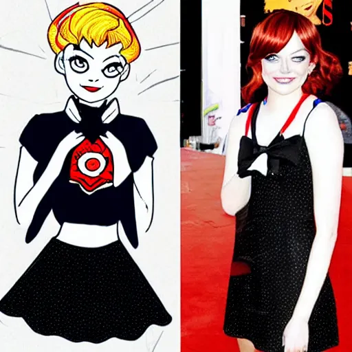 Image similar to emma stone in the style of sailor moon