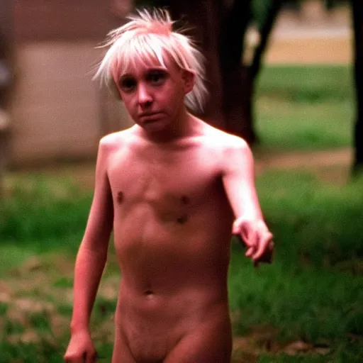 Image similar to photo of donald trump in the movie gummo, cinestill, 8 0 0 t, 3 5 mm, full - hd