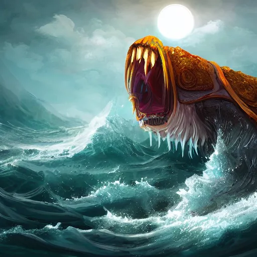 Image similar to 8 k digital art of sea giant