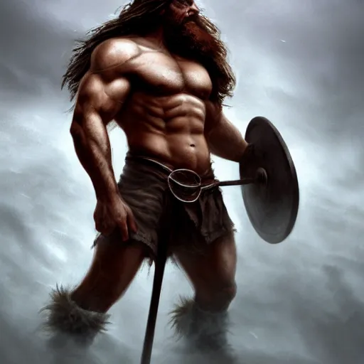 Prompt: cinematic view muscular viking after a battle on the snowy mountains blizzard digital painting, artstation, concept art, soft light, hdri, smooth, sharp focus, illustration, fantasy, intricate, elegant, highly detailed, D&D, matte painting, in the style of Greg Rutkowski and Alphonse Mucha and artemisia, 8k, highly detailed, jurgens, rutkowski, bouguereau, pastoral, rustic, georgic