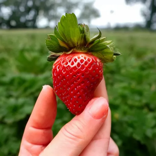 Image similar to a strawberry with legs