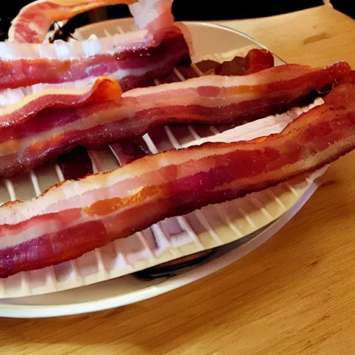 Prompt: bacon rollercoaster