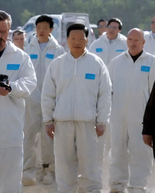 Image similar to 4 k still from breaking bad, starring xi jinping