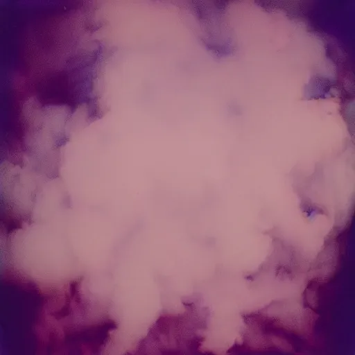 Image similar to polaroid of clouds of smoke that look like dancers, texture, lomography, fashion neon light