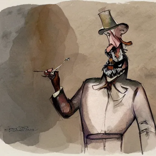 Image similar to the drunk french baron by peter de seve