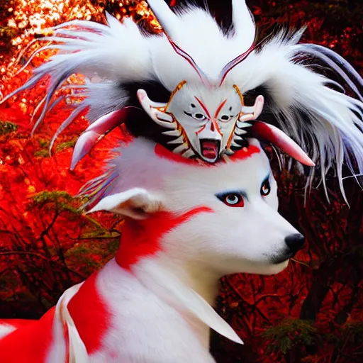 Image similar to amaterasu from okami, capcom, lifelike, nat geo photography, award - winning