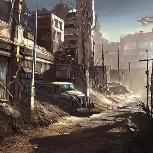 Image similar to Fallout concept art