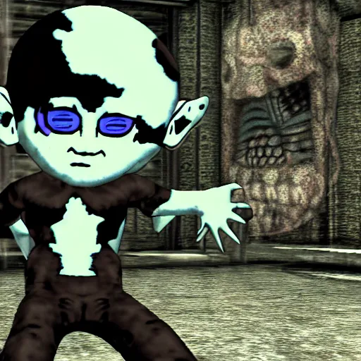 Image similar to Ao Oni in Fallout 3, gameplay, screenshot