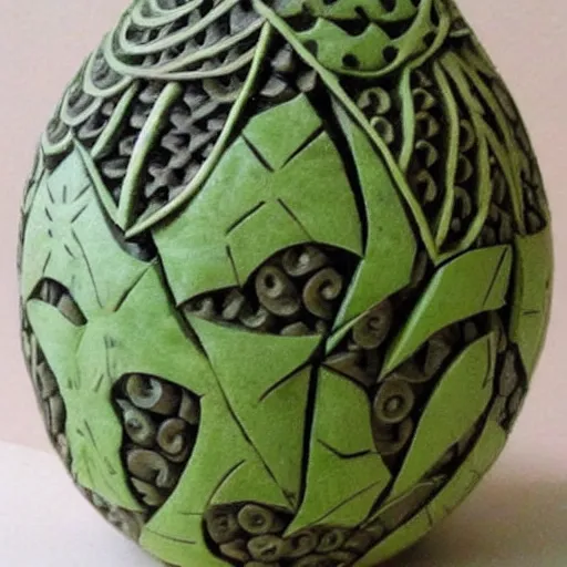 Image similar to intricate avocado carving bird pattern, detailed, fresh, pinterest