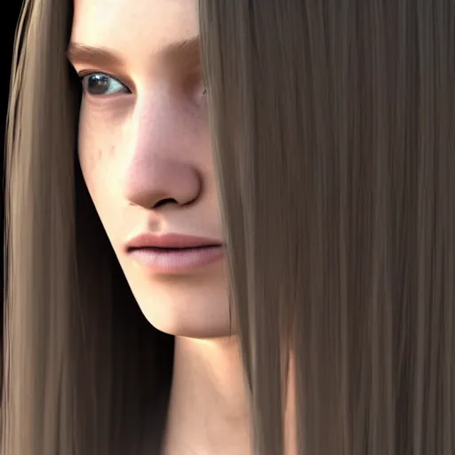 Prompt: i always wanted to try long hair my mom always said when i move out, my hair fell out before i was done with high school i'll never know what it's like to have so much hair i can hide behind it, photorealistic, 4 k, unreal engine, artstation, hyperrealistic shadows, dynamic lighting