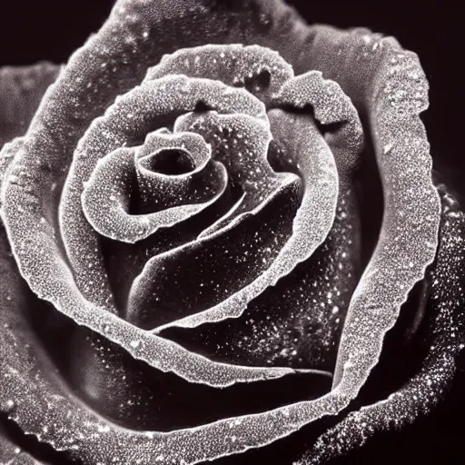 Prompt: award - winning macro of a beautiful black rose made of molten magma and nebulae on black background by harold davis, georgia o'keeffe and harold feinstein, highly detailed, hyper - realistic, strong inner glow and mist, trending on deviantart, artstation and flickr, nasa space photography, national geographic