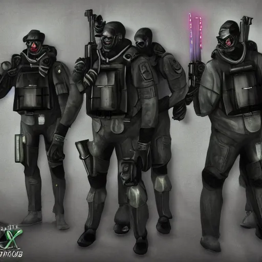 metrocops from half - life 2 in matrix, digital art, | Stable Diffusion ...