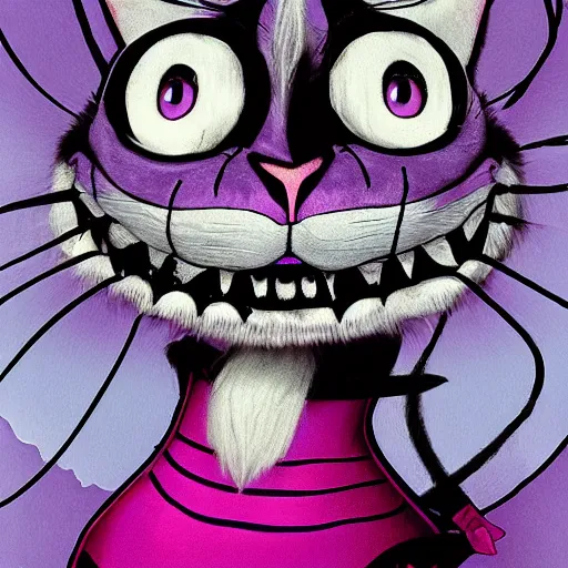 Image similar to the Cheshire cat from Alice in Wonderland