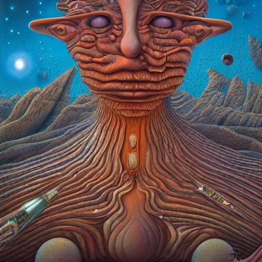 Prompt: the queen of pluto by jacek yerka, alex gray, zdzisław beksiński, dariusz zawadzki, jeffrey smith and h.r. giger, oil on canvas, 8k highly professionally detailed, trending on artstation