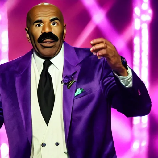 Prompt: Steve harvey under purple light