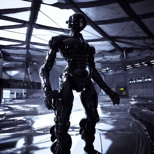 Image similar to 3d render unreal engine 5 of the black sphere frorm gantz extremely detailed, made by wlop and maxwell boas