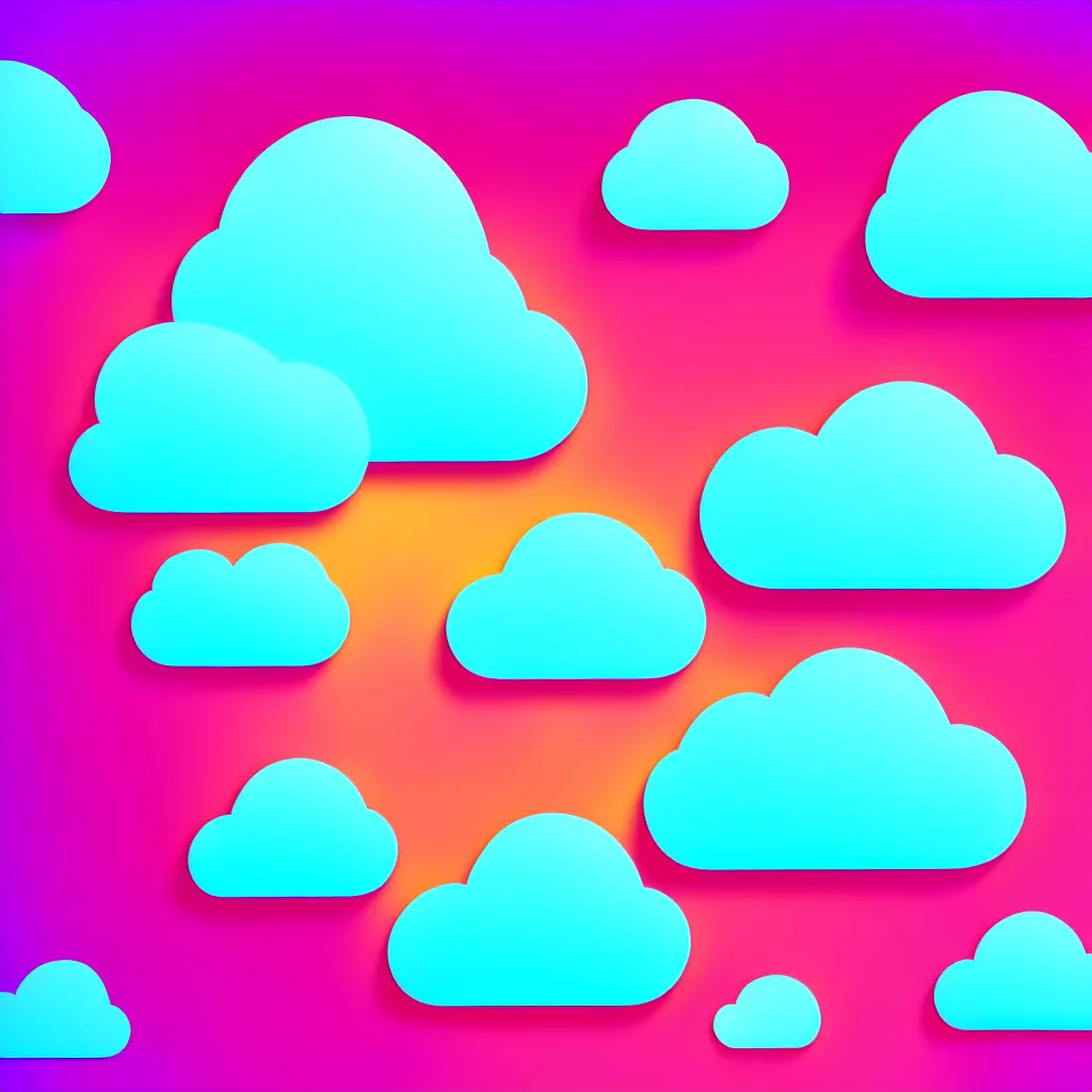 Image similar to a simple micro-service deployed to a public cloud, security, attack vector, trending on Artstation, painting by Jules Julien, Leslie David and Lisa Frank, muted colors with minimalism