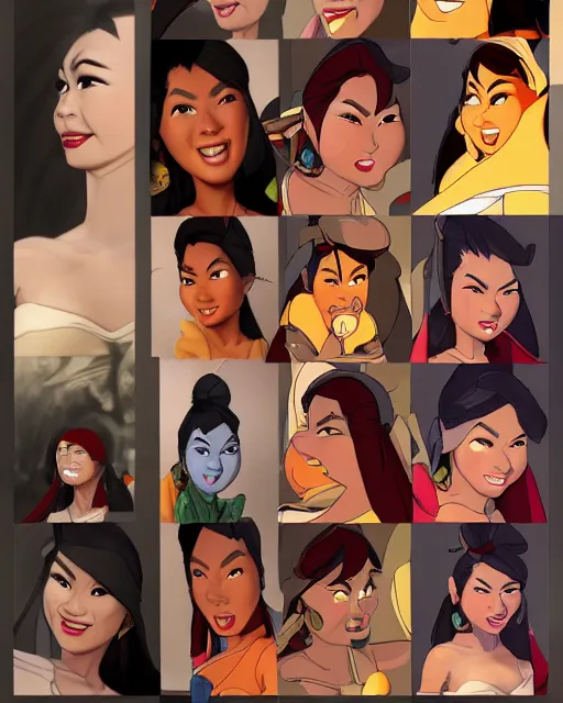 Image similar to giggling heavy - set filipina woman character portrait, by don bluth, sci - fi environment, highly detailed, dynamic shadows, 4 k, wallpaper - 1 0 2 4